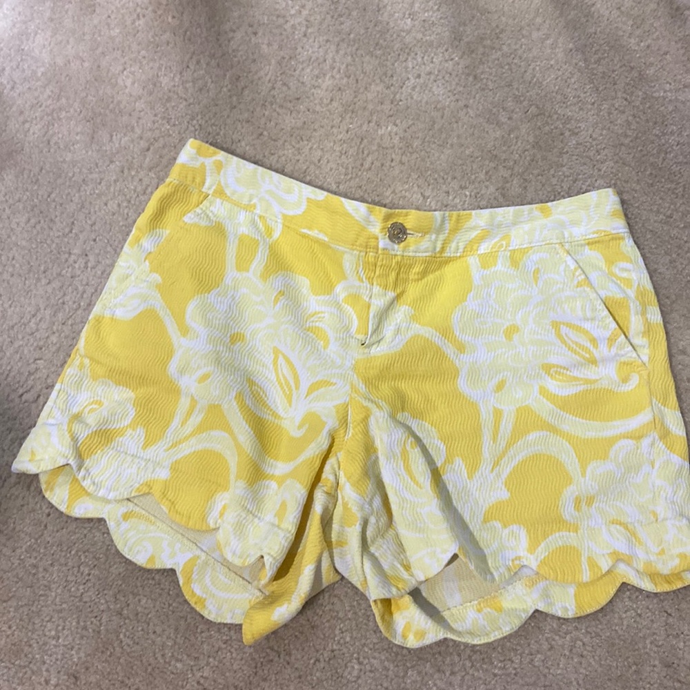 yellow Lilly Pulitzer shorts